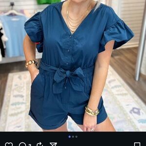 EUC-Elegant Navy Blue Jumpsuit